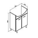 Тумба Runo Уют 60 под умывальник Уют 60 белый_3