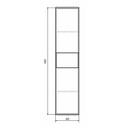 Шкаф пенал подвесной Comforty Бордо 40 дуб темно коричневый_3