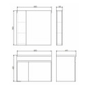 Зеркало шкаф Comforty Осло 80 бетон светлый_3