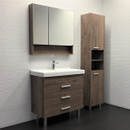 Зеркало шкаф Comforty Никосия 80 дуб темный_3