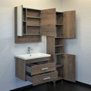 Тумба подвесная Comforty Никосия 70П с раковиной Como 70 дуб темный_3