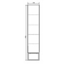 Шкаф пенал подвесной Comforty Порто 35 дуб тёмно коричневый_3