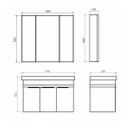 Зеркало шкаф Comforty Соло 90 дуб темно коричневый_3