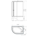 Душевая кабина Domani-Spa Delight Slim 128 L высокий поддон 120х80х218 см матовые стекла