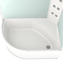 Душевая кабина Domani-spa Delight Slim низкий поддон 100х100см стекло матовое 4мм_3