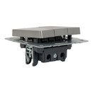 Механизм выключателя трехклавишный Brite сталь IP20 IEK_3