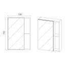 Зеркало шкаф Viant Бостон 50 дуб вотан