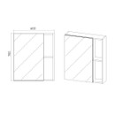 Зеркало шкаф Viant Бостон 60 дуб вотан_3