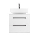 Тумба подвесная Viant Марсель белый с раковиной Cersanit Moduo Square 50_3