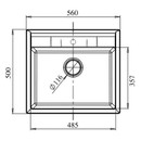 Мойка мраморная GranFest Quadro 560х500 мм черный GF-Q-561