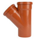 Тройник канализационный наружный 110х110мм 45° Ostendorf_3