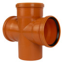 Крестовина канализационная наружная 110х110х110мм 87° RTP_3