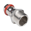 Пресс муфта переходная из нержавеющей стали НР 22х1" Rommer_3