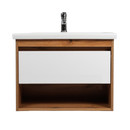 Тумба подвесная Viant Бостон 80 с раковиной Cersanit Como 80 дуб вотан/белый_3