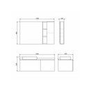 Тумба подвесная Comforty Милан 120 с раковиной Comforty T Y9378 белая с графитовой столешницей_3