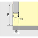 Плинтус скрытый Русский профиль 2500х50х15 мм серебро матовый_3