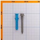 Дюбель фасадный Европартнер с шурупом 10х60 мм