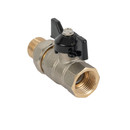 Кран шаровый со сгоном LD Pride 1/2" бабочка с биркой