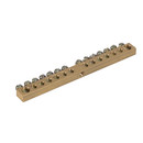 Шина ноль-земля 14 отверстий, без изолятора, крепеж по центру 6х9 мм_3