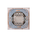 Переключатель проходной двухклавишный Кварта белый IP20 IEK