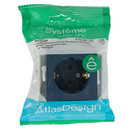 Механизм розетки с заземлением AtlasDesign аквамарин IP20 Systeme Electric