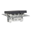 Механизм выключателя двухклавишный с подсветкой AtlasDesign базальт IP20 Systeme Electric