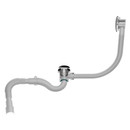 Сифон для ванны  Aquant 1 1/2"х40 клик-клак перелив автомат хром гибкая труба 40х40/50