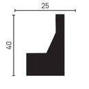 Молдинг Декор Дизайн DD616 40х25х2000 мм под скрытую подсветку