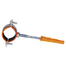 Хомут трубный 1" 32-35 с дюбелем, шпилькой-шурупом и гайкой М8_3