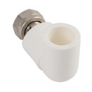 Угольник полипропиленовый 20х1/2" 90° ВР комбинированный с накидной гайкой RTP_3