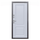 Дверь входная металлическая с терморазрывом Протерма Багет 11 см, Букле Антрацит/Белый матовый 960 левая, Прораб_3