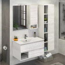 Тумба подвесная Comforty Турин 90М с раковиной 90E дуб белый E дуб белый_3