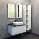 Тумба подвесная Comforty Милан 90 с раковиной T Y9378 белая с графитовой столешницей_3
