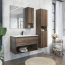 Тумба подвесная Comforty Бордо 90 с раковиной Quadro 9090M дуб темно коричневый_3