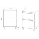 Тумба напольная Viant Мальта 60 с раковиной COMO 60 белый глянцевый/дуб вотан_3