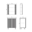 Зеркало шкаф Comforty Лима 70 антрацит