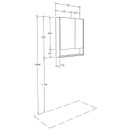 Зеркало шкаф Акватон Сканди 70 белый/дуб верона_3