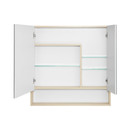 Зеркало шкаф Акватон Сканди 90 дуб верона/белый глянцевый_3