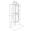 Шкаф пенал подвесной Акватон Сканди 35 дуб рустикальный/белый глянцевый_3