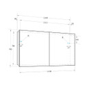 Зеркало шкаф Акватон Лондри 120 белый глянцевый