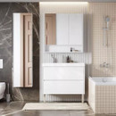 Шкаф пенал подвесной Акватон Сканди 40 белый глянцевый_3