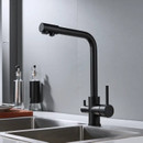 Смеситель для кухни с подлючением к фильтру Shevanik черный S328H_3