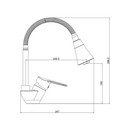 Смеситель для кухни с гибким изливом Voda хром MON519_3