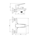 Смеситель для ванны Voda с лейкой и шлангом хром SPO54_3