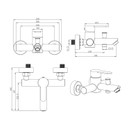 Смеситель для ванны Esko ARL54 сатин_3