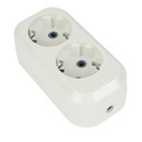 Колодка 2 гнезда с заземлением 16А 250 В IP20 белая TDM_3