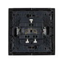 Выключатель двухклавишный с подсветкой Forte&Piano черный IP20 IEK_3