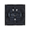 Выключатель двухклавишный Forte&Piano сталь IP20 IEK_3