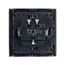 Выключатель двухклавишный с подсветкой Forte&Piano сталь IP20 IEK_3