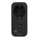 Адаптер сетевой Фотон 4000 Вт с заземлением 2 USB-A + USB-C 2,4А